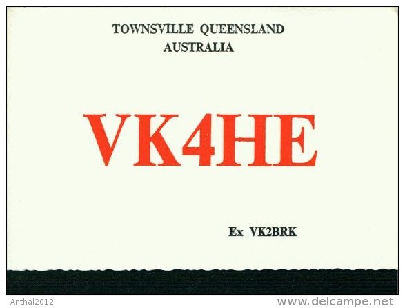 QSL Card VK4HE Australia Townshill Queensland 14.12.1973 - CB-Funk