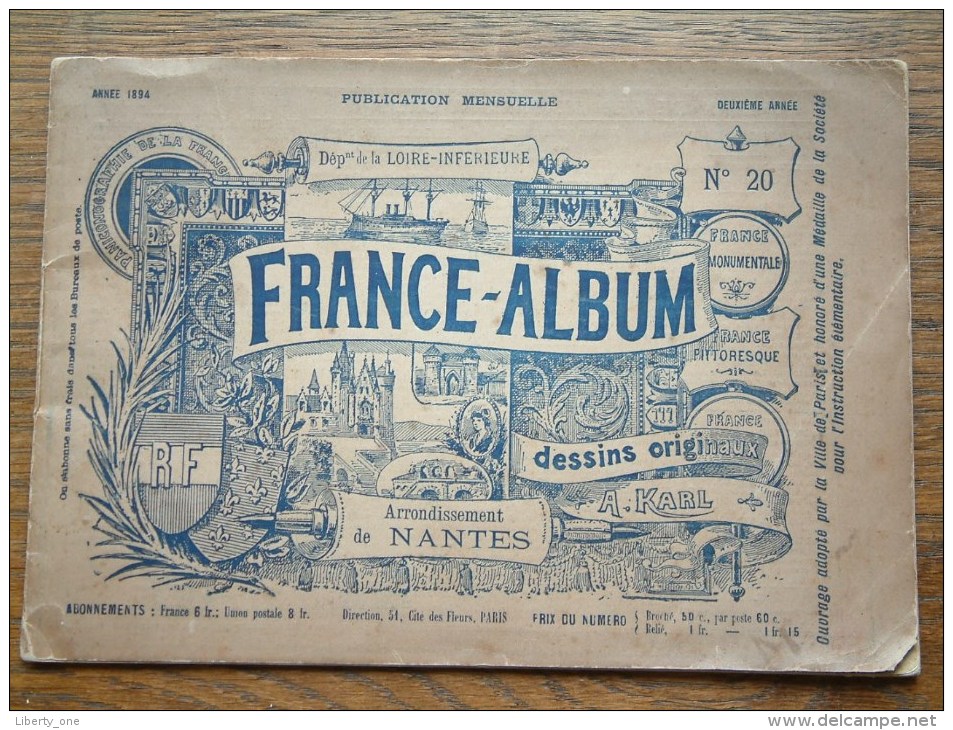 FRANCE - ALBUM Arrondissement De NANTES Anno 1894 N° 20 ( Pour Détail Voir Photo Svp ) ! - Autres & Non Classés