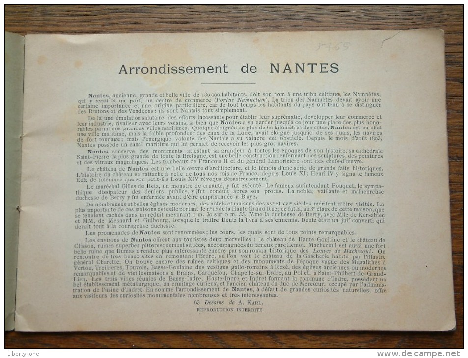 FRANCE - ALBUM Arrondissement De NANTES Anno 1894 N° 20 ( Pour Détail Voir Photo Svp ) ! - Autres & Non Classés