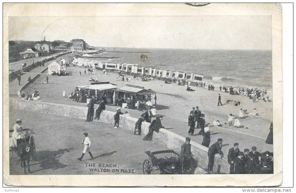 ESSEX - WALTON ON NAZE - THE BEACH 1907  Es374 - Other & Unclassified