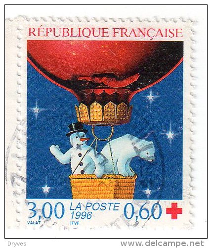 France, CR, Croix Rouge, Fêtes De Fin D'année, N° 3039, De 1996, Oblitéré - Other & Unclassified