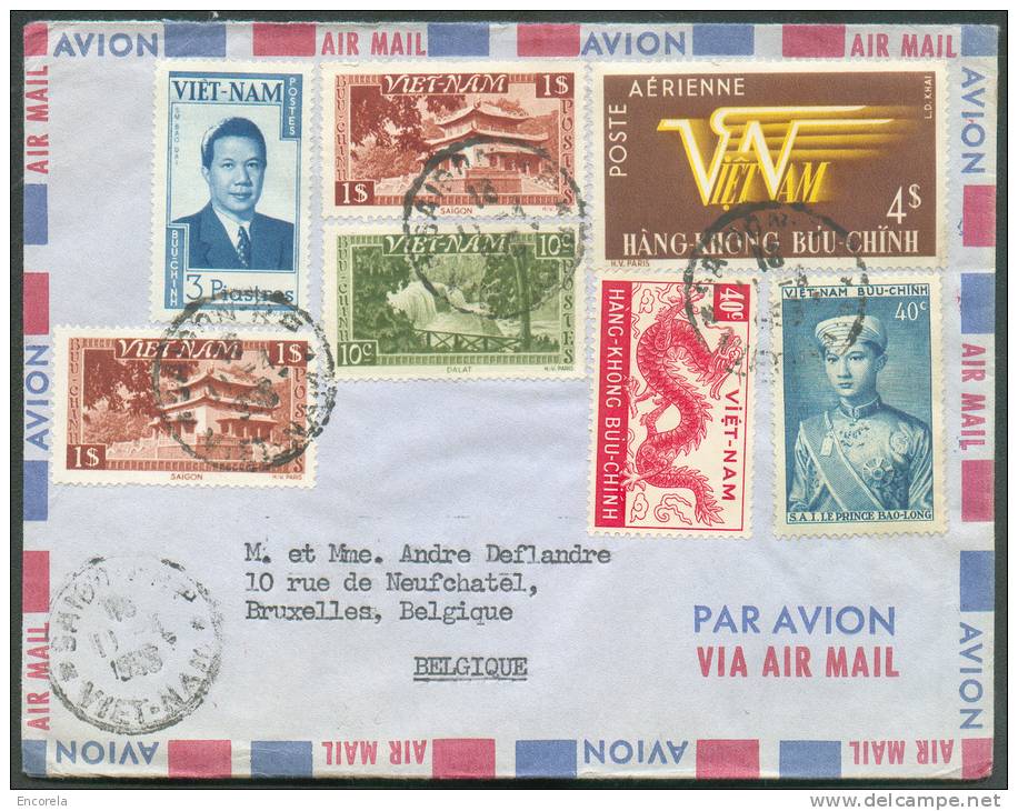 Lettre De SAIGON 11-4-1958 Vers Bruxelles. - 7470 - Viêt-Nam