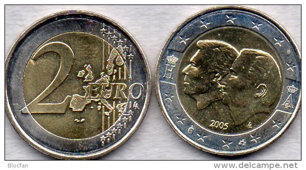 2 EURO Belgien 2005 Stg 35€ Sonder-Edition Wirtschafts-Union Luxemburg Fürst König 2€-Münze Stempelglanz Coin Of Belgica - Bélgica