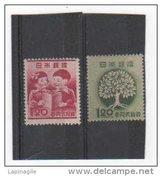 JAPON 1948 YT N°  381-382 Neuf*  Trace De Charnière - Neufs