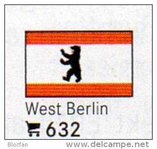 6 Coin+Flaggen-Sticker In Farbe Deutschland Berlin 7€ Kennzeichnung An Alben Karten Sammlung LINDNER 632 Flag Of Germany - Sammlungen