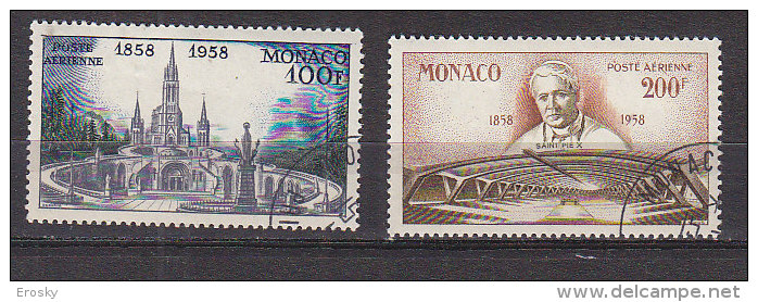 Q7263 - MONACO Aerienne Yv N°69/70 - Poste Aérienne