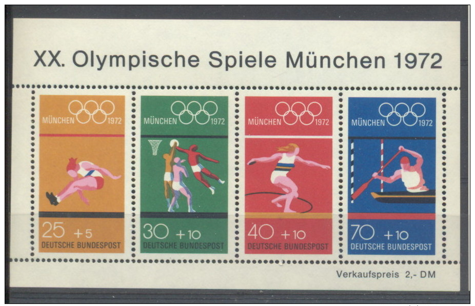 DBP  BLOK 8  XX  MNH  POSTGAAF  NEUF  S.C. MUNCHEN 72 - Winter 1972: Sapporo