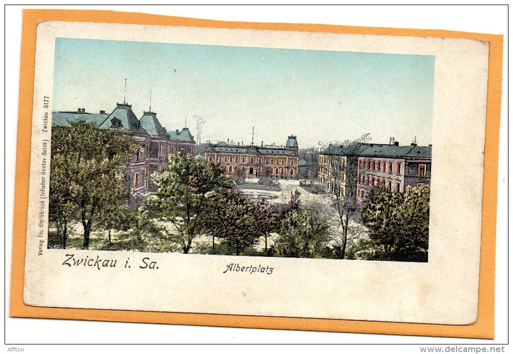 Zwickau Albertplatz 1900 Postcard - Zwickau