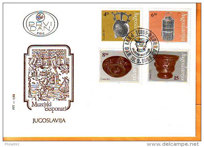 Yugoslavia 1983 Y FDC Museum Exhibits  Mi No 1969-72 Postmark Beograd 19.02.1983. - FDC