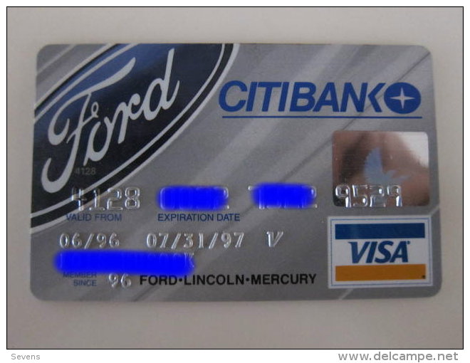 Invalided Credit  Card,citibank Visa Card, Ford-Lincoln-Mercury - Tarjetas De Crédito (caducidad Min 10 Años)