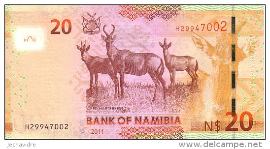 NAMIBIE  20 Namibia Dollars  Emission De 2011     ***** BILLET  NEUF ***** - Namibie