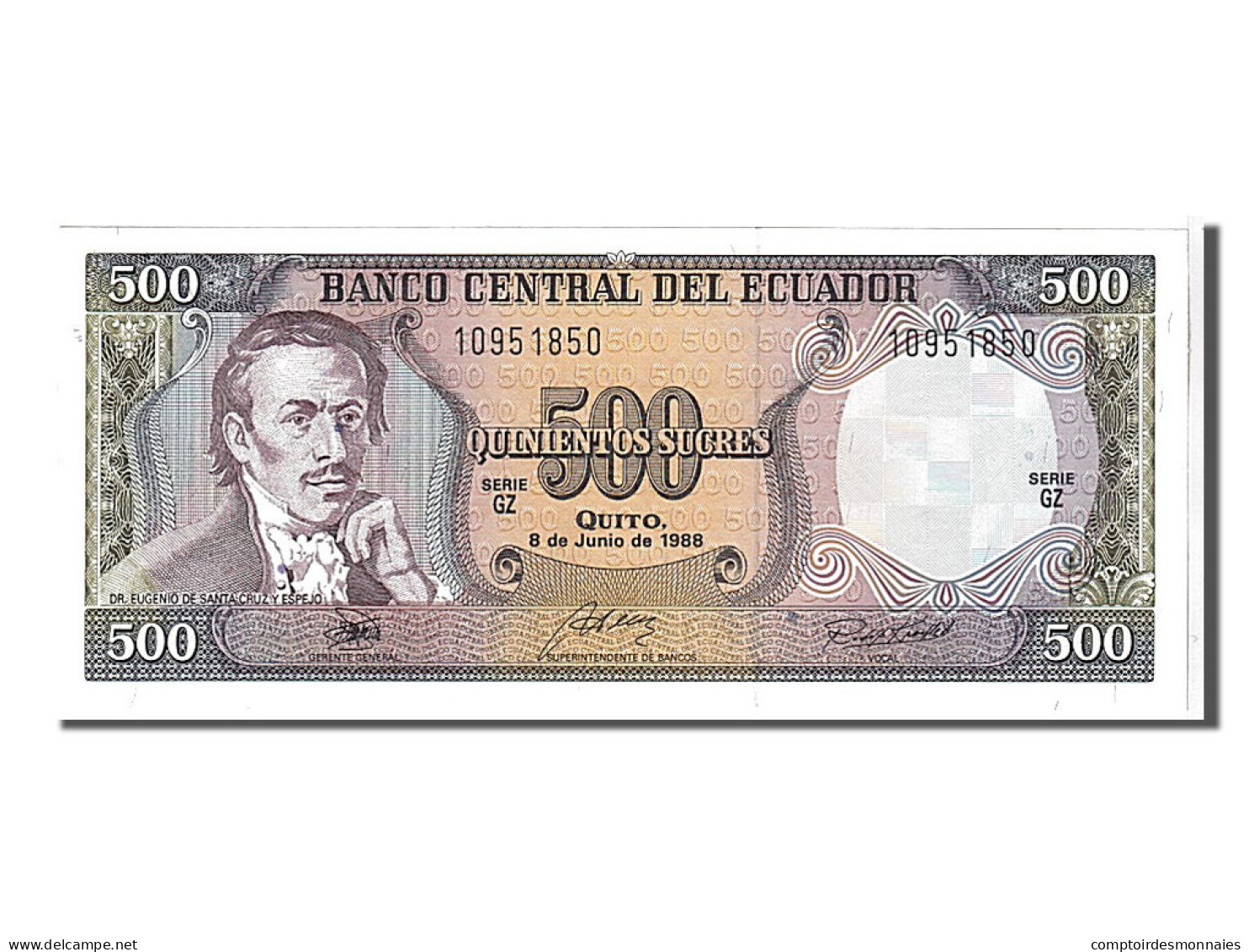 Billet, Équateur, 500 Sucres, 1988, NEUF - Ecuador