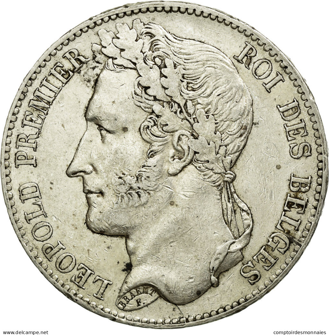 Monnaie, Belgique, Leopold I, 5 Francs, 5 Frank, 1848, TTB, Argent, KM:3.2 - 5 Francs