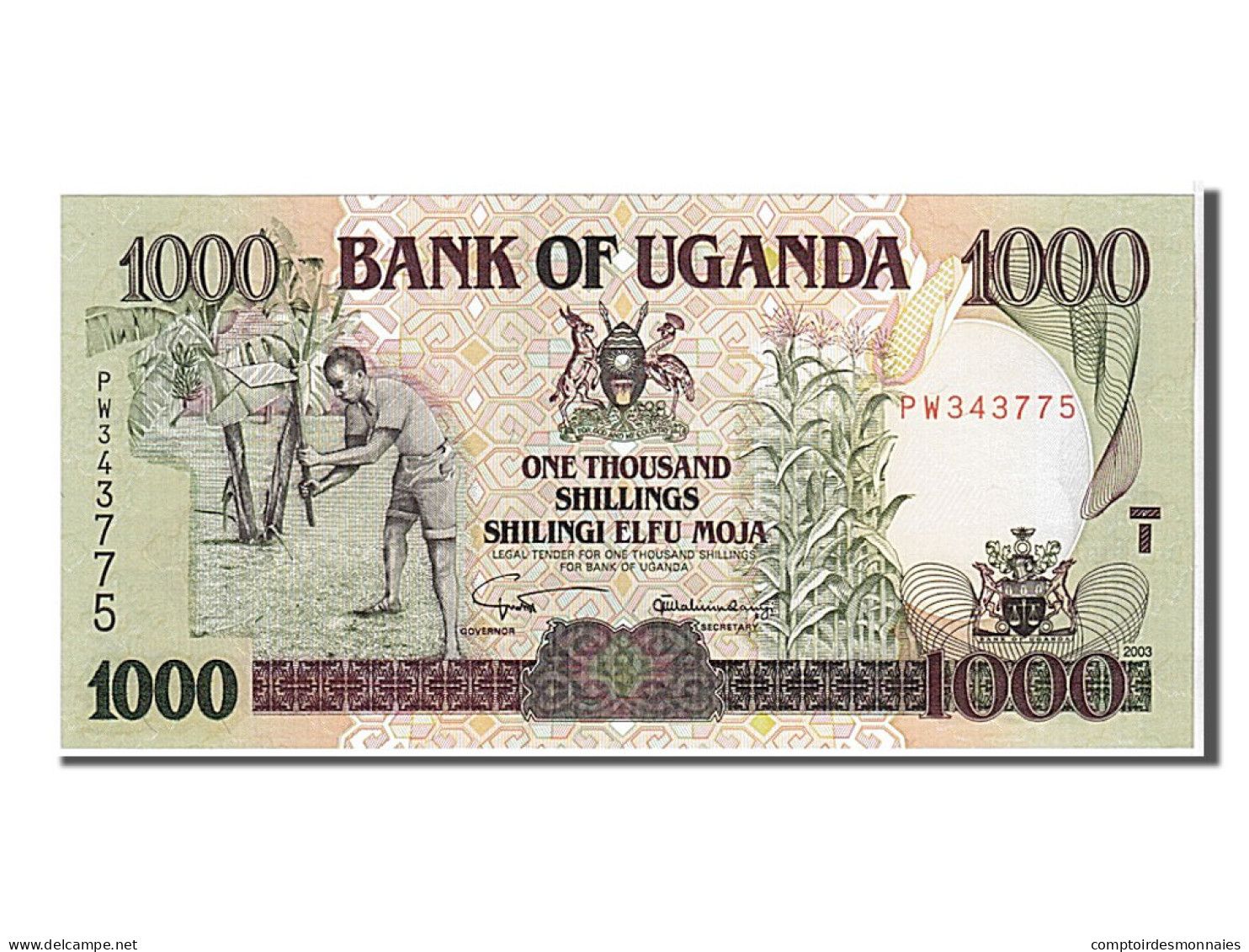 Billet, Uganda, 1000 Shillings, 2003, KM:39b, NEUF - Ouganda