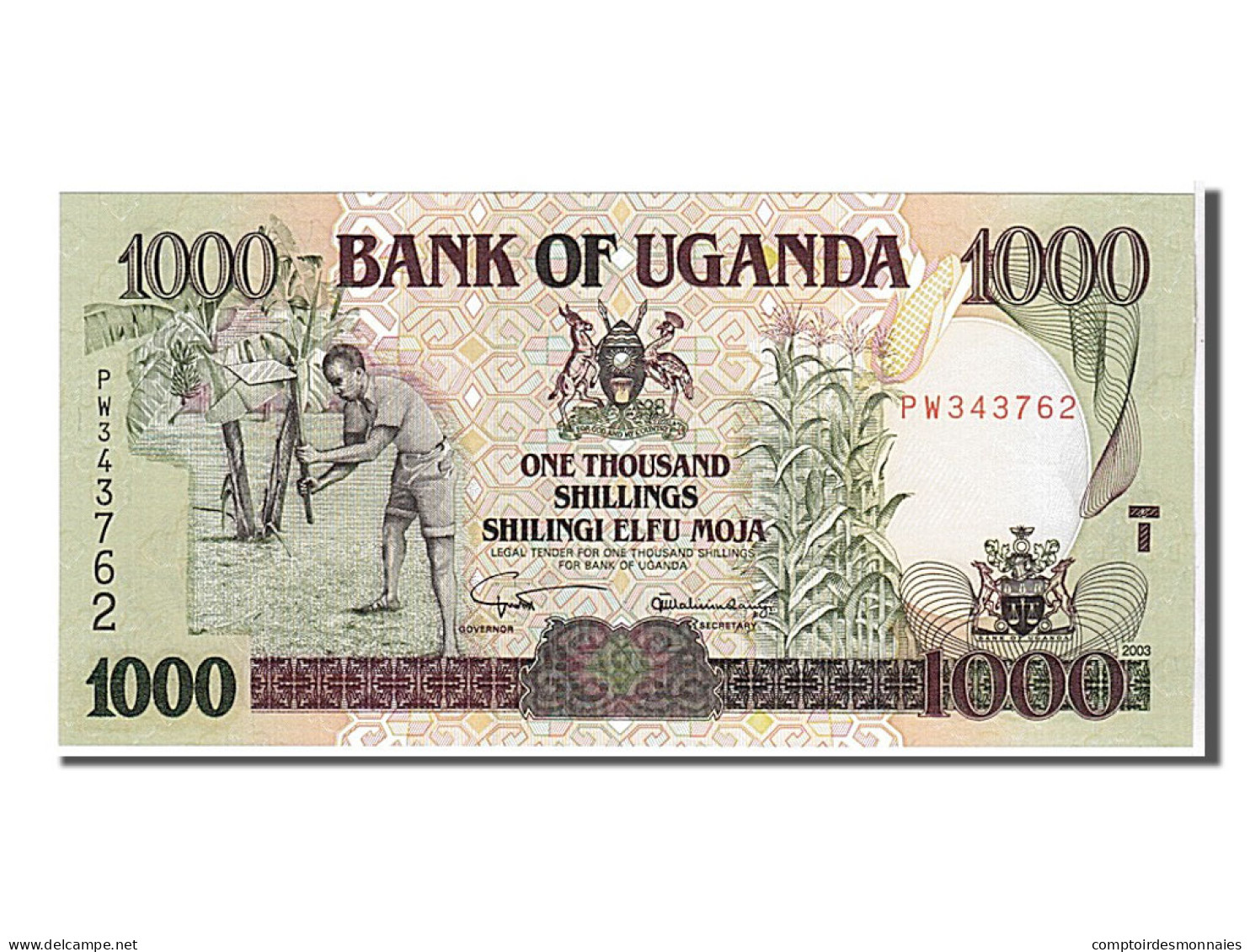 Billet, Uganda, 1000 Shillings, 2003, NEUF - Ouganda