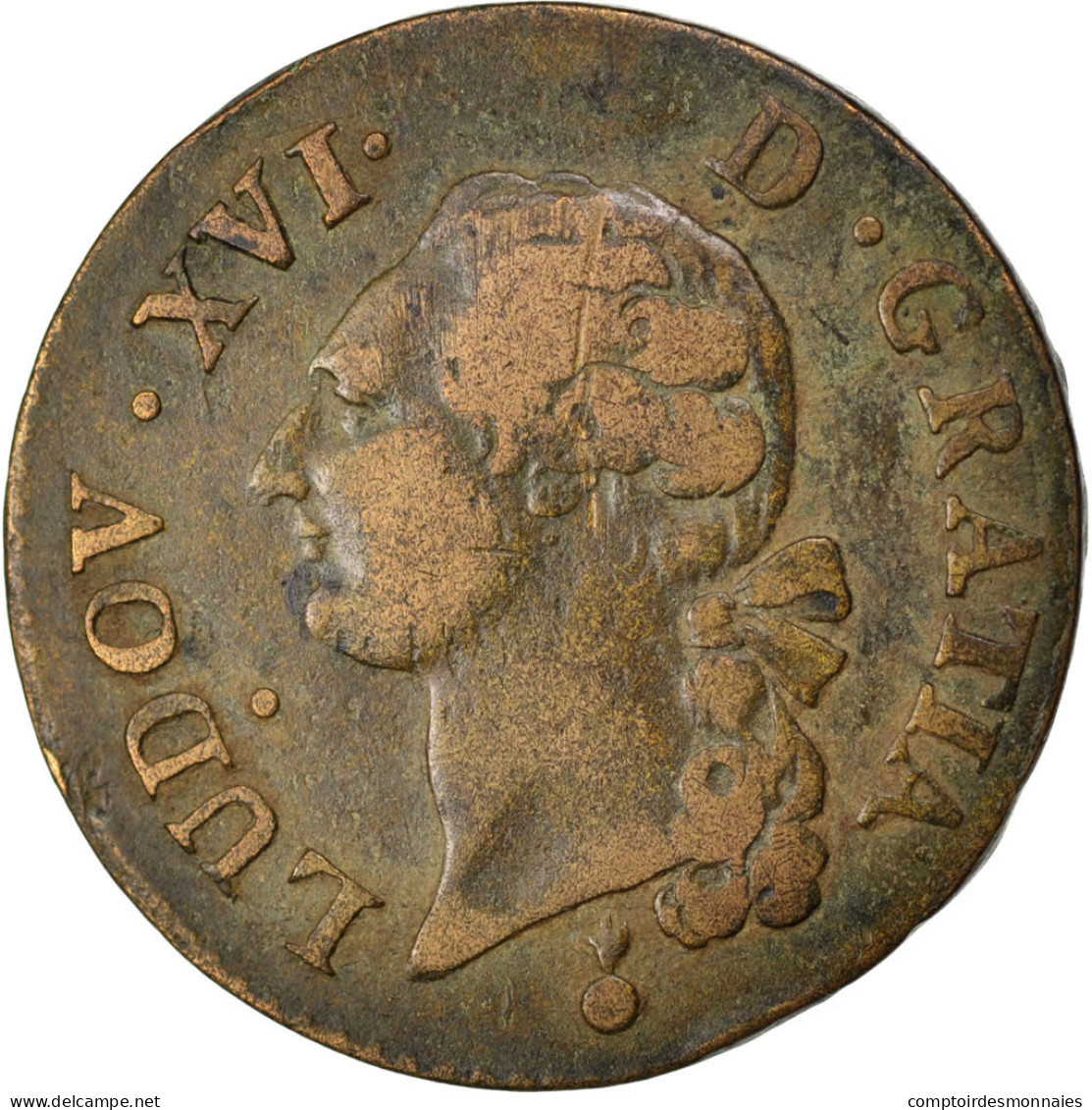 Monnaie, France, Louis XVI, Sol Ou Sou, Sol, 1791, Metz, TB+, Cuivre, KM:578.2 - 1774-1791 Lodewijjk XVI