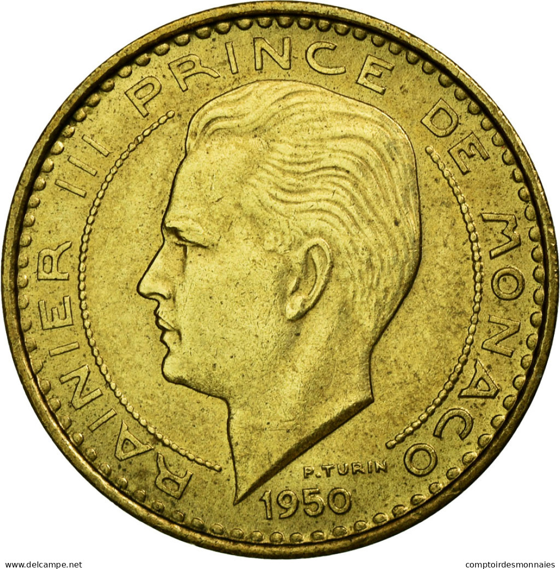 Monnaie, Monaco, Rainier III, 10 Francs, 1950, SUP, Aluminum-Bronze, KM:130 - 1949-1956 Alte Francs