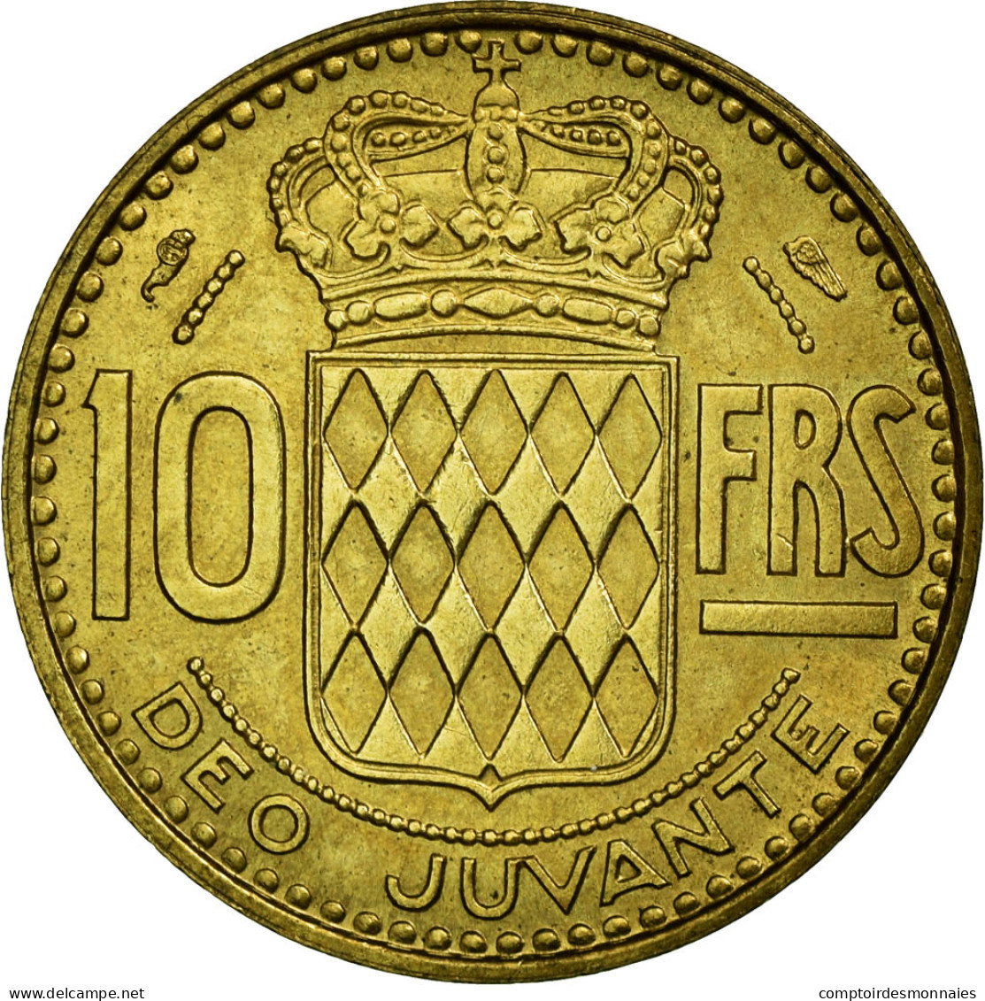 Monnaie, Monaco, Rainier III, 10 Francs, 1950, SUP, Aluminum-Bronze, KM:130 - 1949-1956 Francos Antiguos