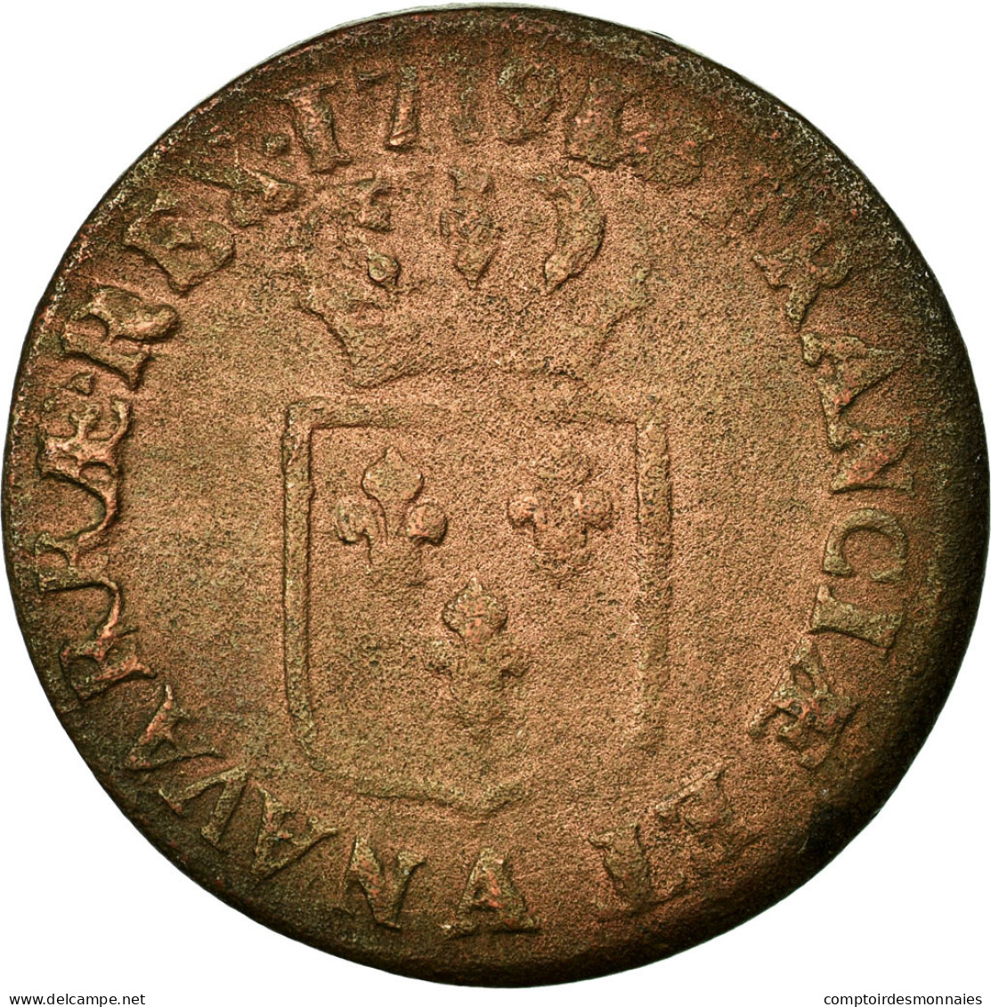 Monnaie, France, Louis XVI, Sol Ou Sou, Sol, 1791, Paris, TB, Cuivre, KM:578.1 - 1774-1791 Ludwig XVI.