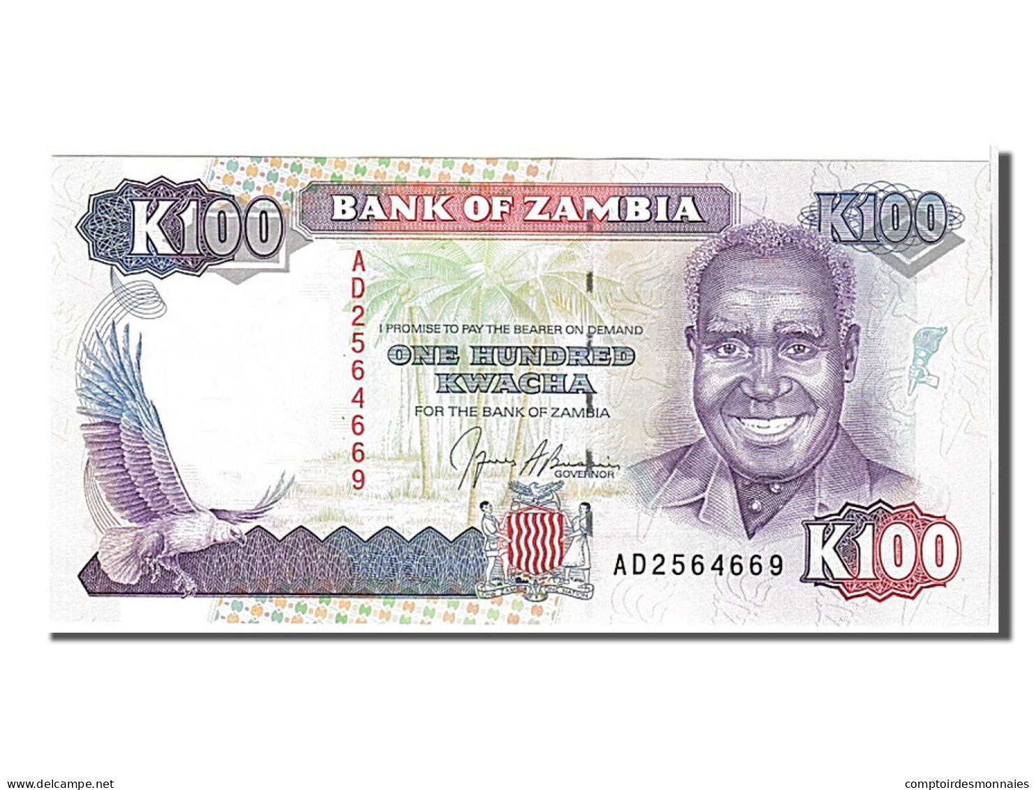 Billet, Zambie, 100 Kwacha, 1991, NEUF - Zambia