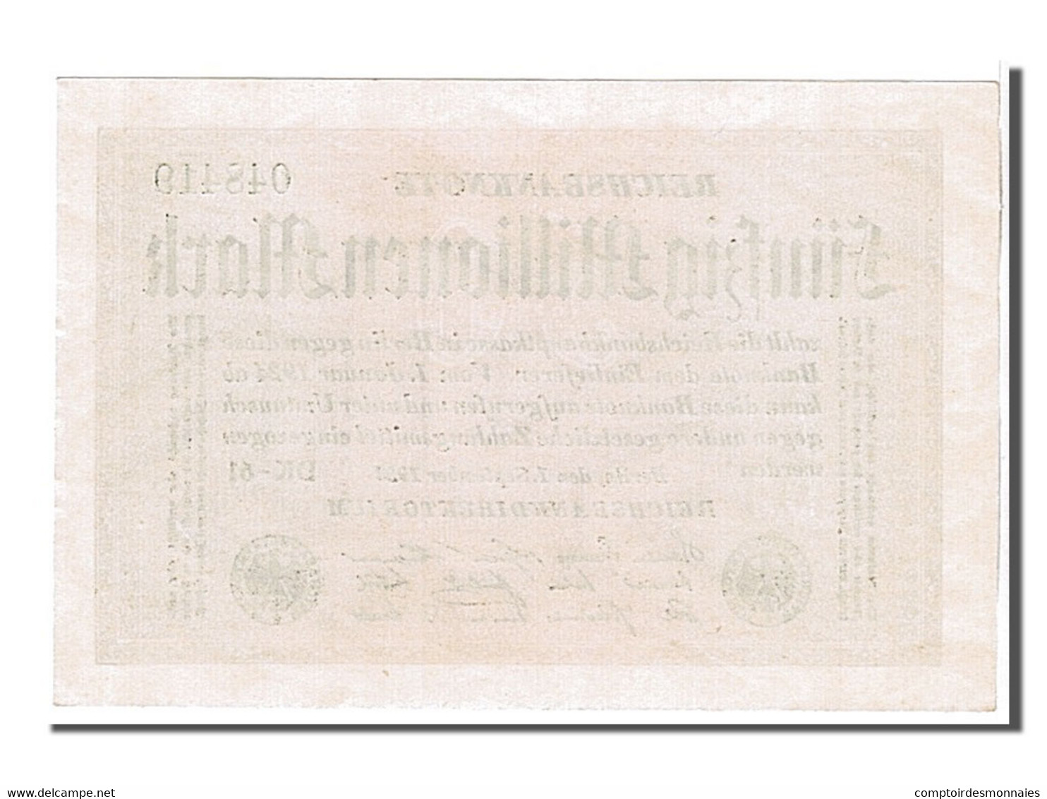 Billet, Allemagne, 50 Millionen Mark, 1923, SPL - 50 Mio. Mark