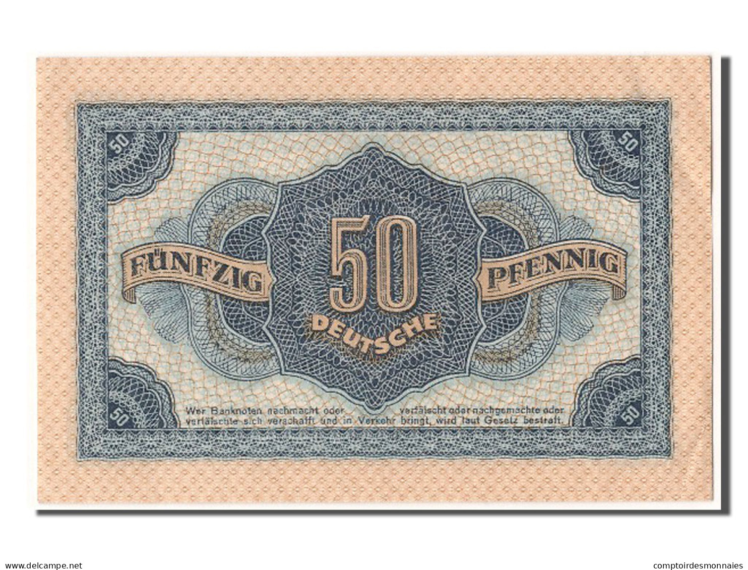 Billet, République Démocratique Allemande, 50 Deutsche Pfennig, 1948, SPL - 1/2 Deutsche Mark