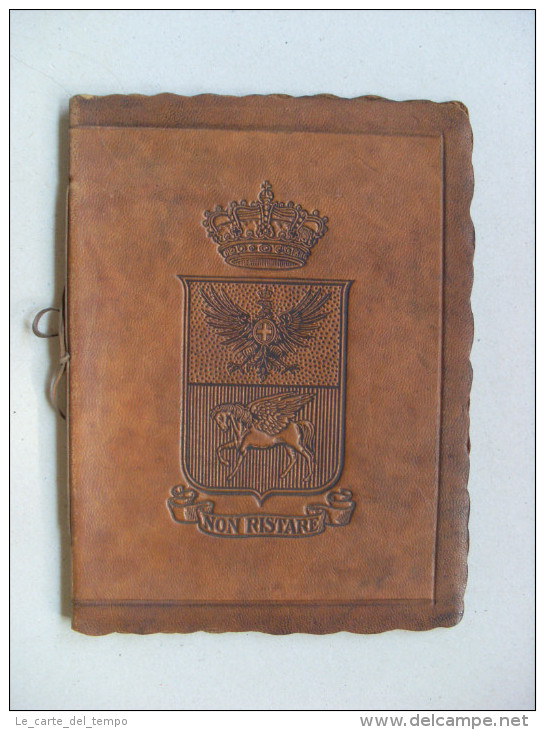Calendario Copertina In Pelle Con Fregio Dei Savoia "Scuola D'Applicazione Di Cavalleria 1933" - Grand Format : 1921-40