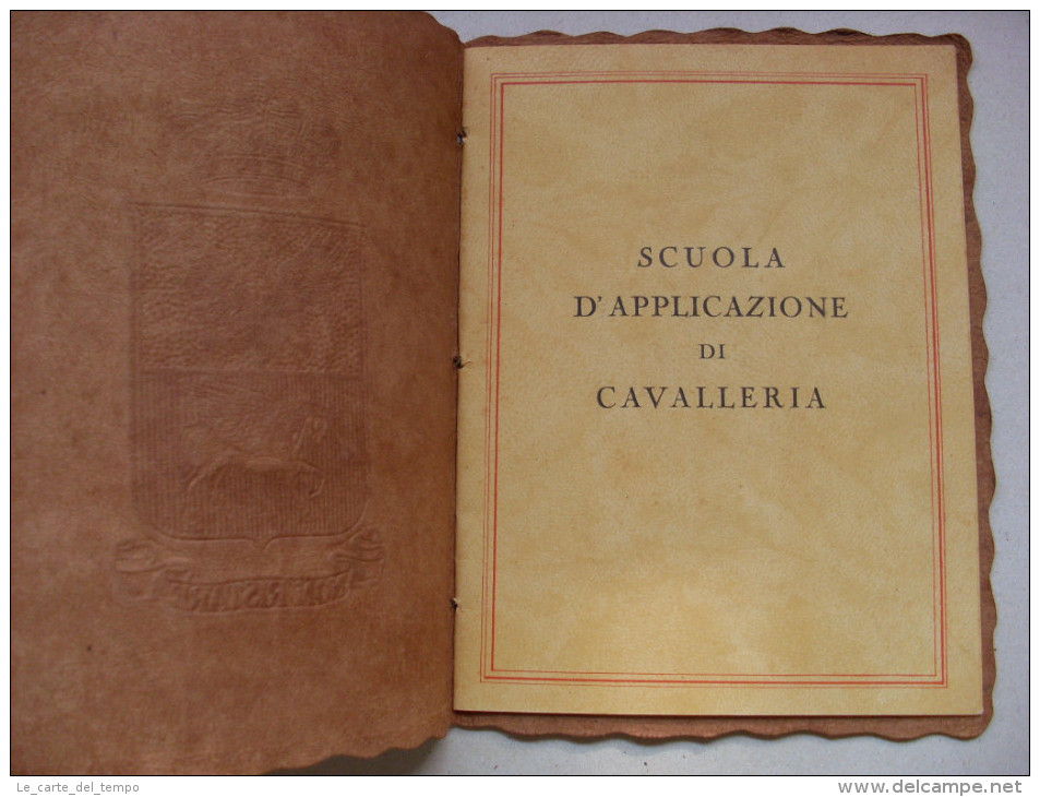 Calendario Copertina In Pelle Con Fregio Dei Savoia "Scuola D'Applicazione Di Cavalleria 1933" - Big : 1921-40