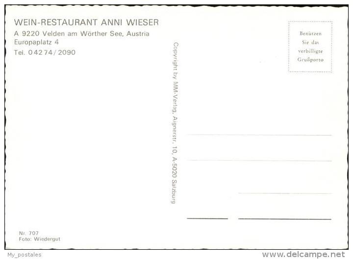 Kk36126 Velden Woerther See Weinrestaurant Wieser Puppen Kat. Velden Am Woerther See - Sonstige & Ohne Zuordnung