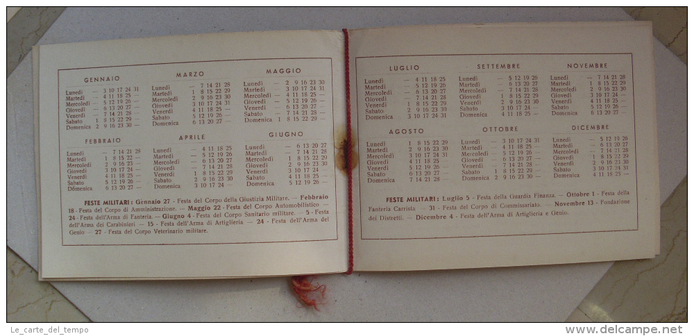 Calendario "Comando Militare Territoriale PADOVA - 1949" Bandiere Militari Decorate - Feste Militari - Formato Grande : 1921-40
