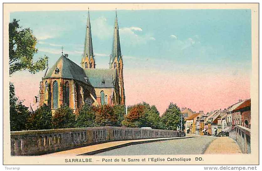 Fev14 385: Sarralbe  -  Pont De La Sarre  -  Eglise Catholique - Sarralbe