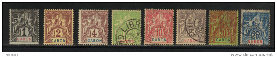 GABON N° 16 à 23 (*) & Obl. - Used Stamps