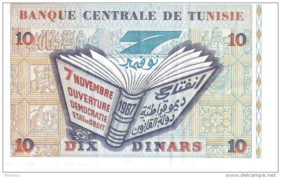 10 Dinars Bleu - Tunesien