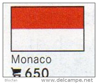 6 Coins+Flaggen-Sticker In Farbe Monaco 7€ Zur Kennzeichnung An Alben Karten/Sammlungen LINDNER #650 Flags Of Fürstentum - Autres & Non Classés