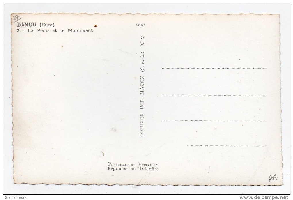 Cpsm 27 - Dangu (Eure) - La Place Et Le Monument - Dangu