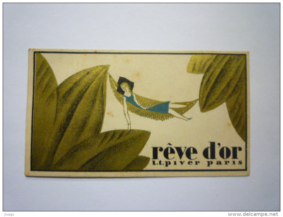 Carte Parfumée  CALENDRIER  1938  (Rêve D'OR  L.T. Piver  Paris) - Kleinformat : 1921-40