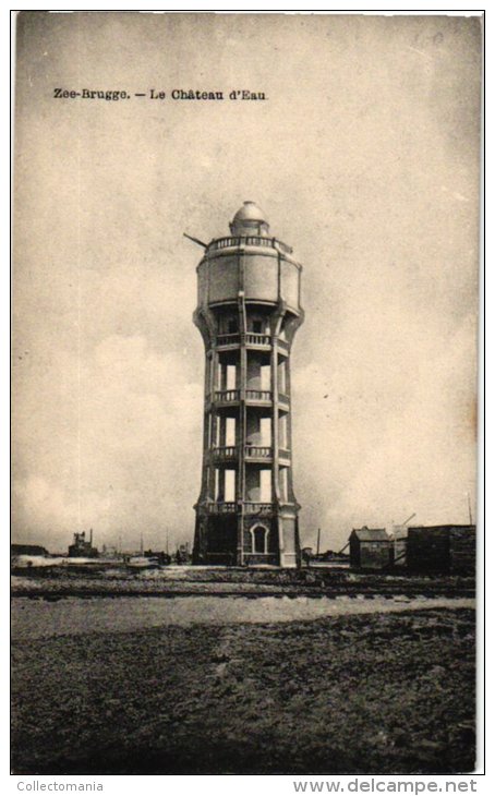 WATERTORENS Chateaux D'eau      6 PC   Zeebrugge     Leers        Nijlen - Water Towers & Wind Turbines