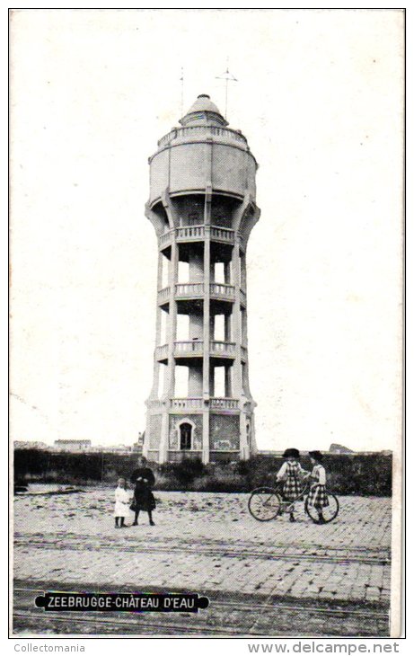 WATERTORENS Chateaux D'eau      6 PC   Zeebrugge     Leers        Nijlen - Water Towers & Wind Turbines