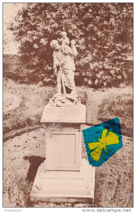 BLICQUY (par Chapelle-à-WATTINE) - Pensionnat De Saint Jean-François - Jardin Et Statue De Saint-Christophe - Leuze-en-Hainaut