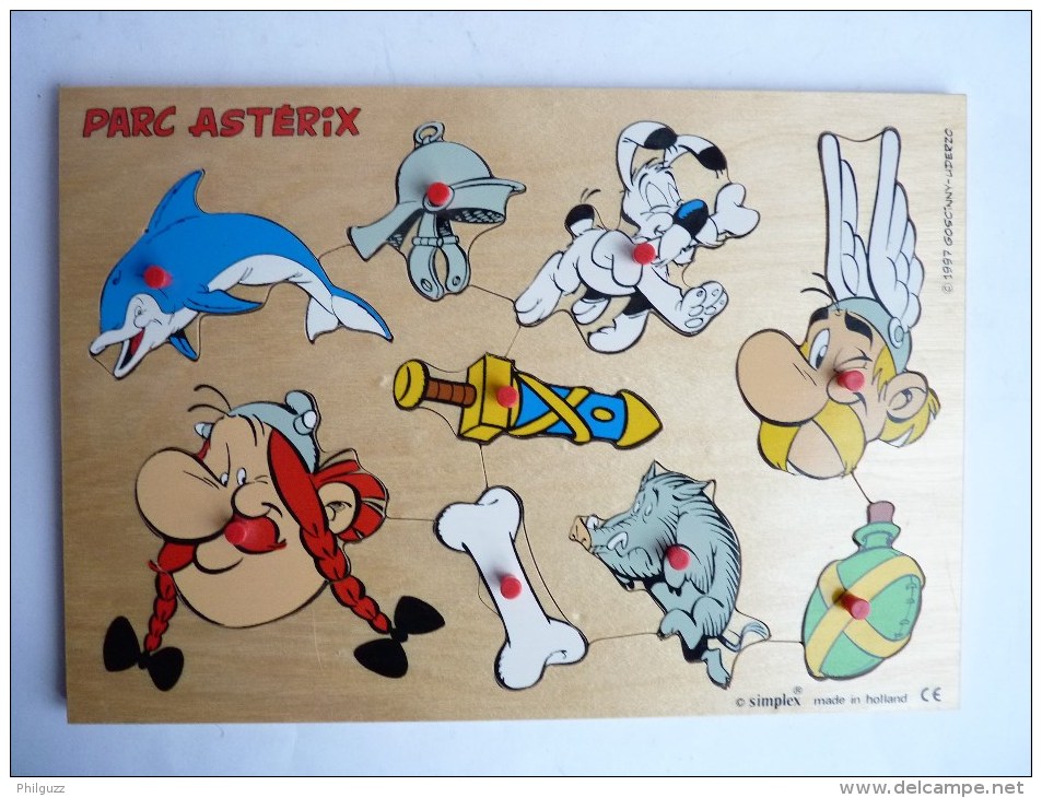 PUZZLE EN BOIS ASTERIX 9 Pièces SIMPLEX 1997 - Puzzles