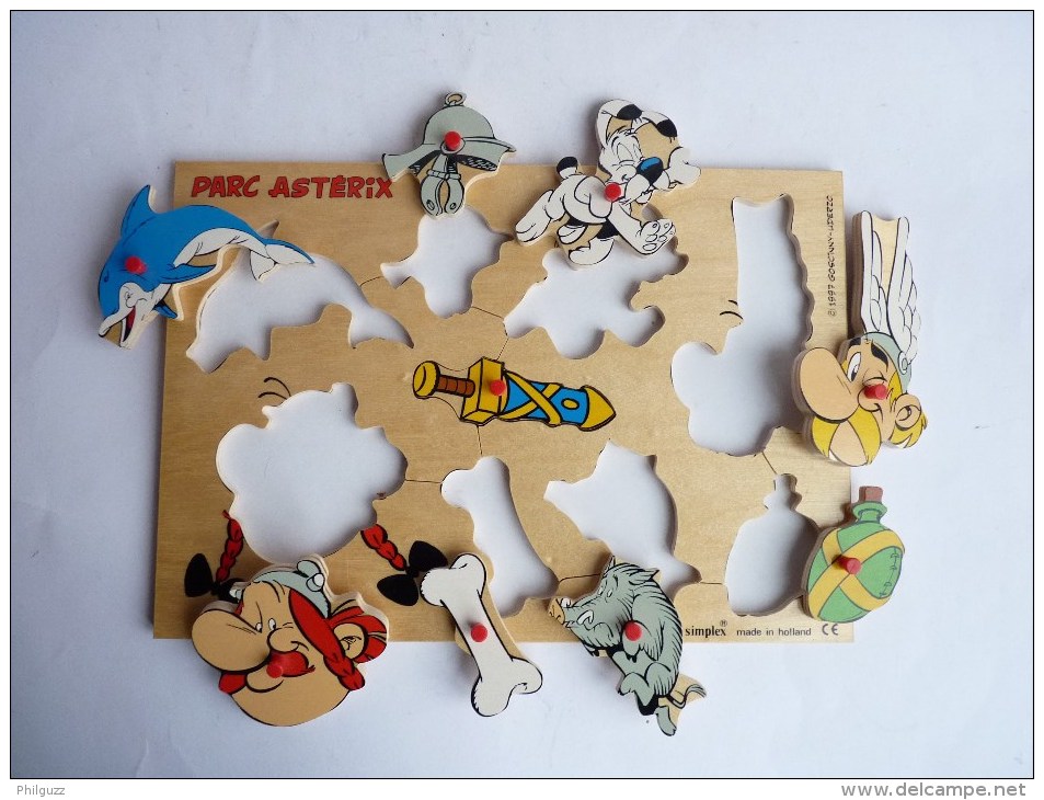 PUZZLE EN BOIS ASTERIX 9 Pièces SIMPLEX 1997 - Puzzles