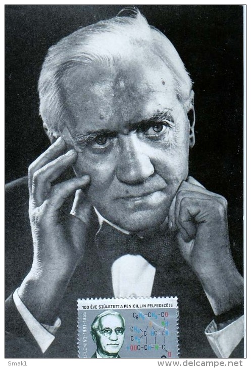 AK PERSÖNLICHKEITEN NOBELPREISTRÄGER Sir Alexander Fleming Schottischer Biologist Das Gleiche Motiv Auf Einer Postkarte - Nobelpreisträger