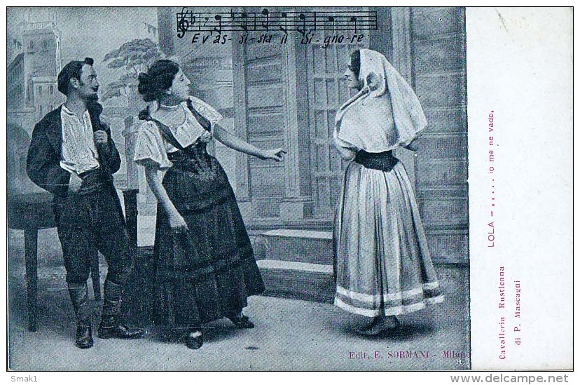 AK OPER " Cavalleria Rusticana " P.MASCAGNI ,LOLA  OLD POSTCARD VOR 1904 - Opéra