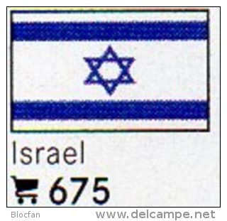 6 Coins+ Flaggen-Sticker In Farbe Israel 7€ Zur Kennzeichnung Von Alben Karten/ Sammlungen LINDNER #675 Flags Of ISRAELI - Israel