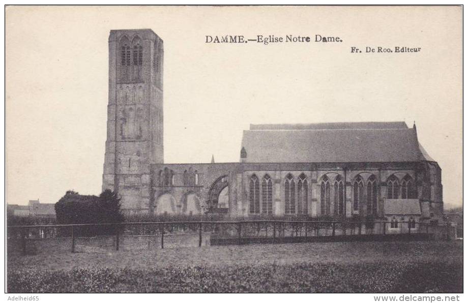 BEL23/ Zeldzaam, Rare,  Ed. De Roo Aldaar, Damme Eglise Notre Damme  Ca 1910 - Damme