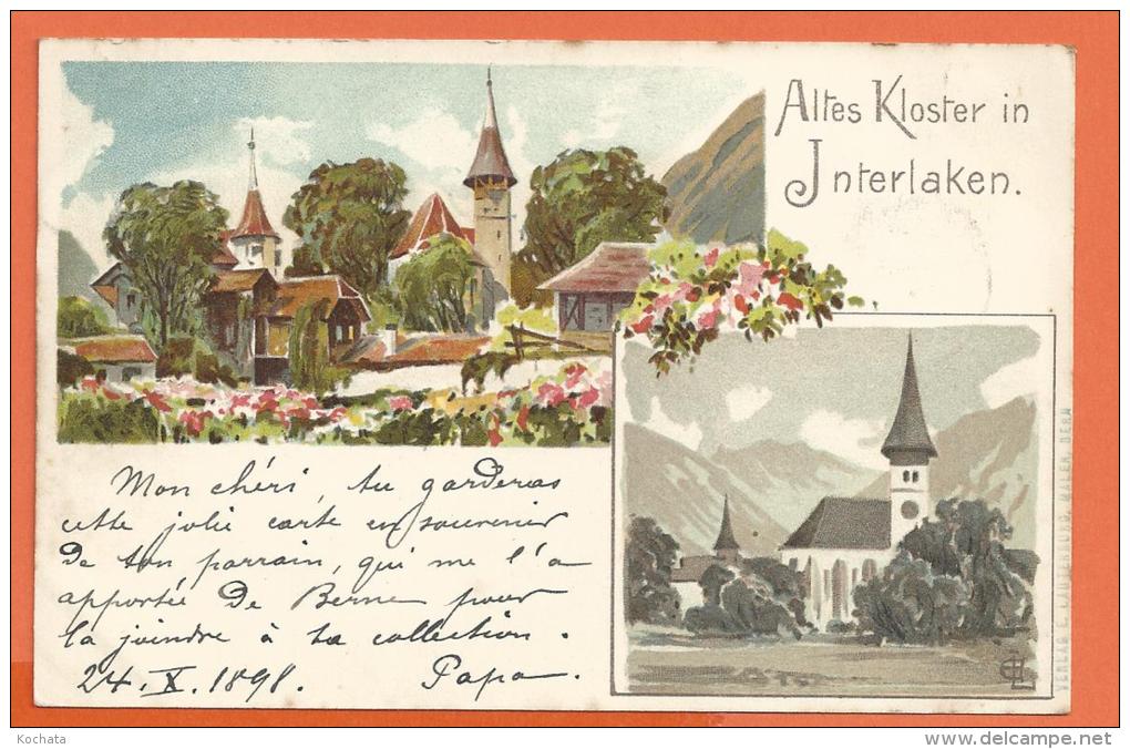 MOL2/399, Altes Kloster In Interlaken, Précurseur,   Circulée 1898 - Interlaken