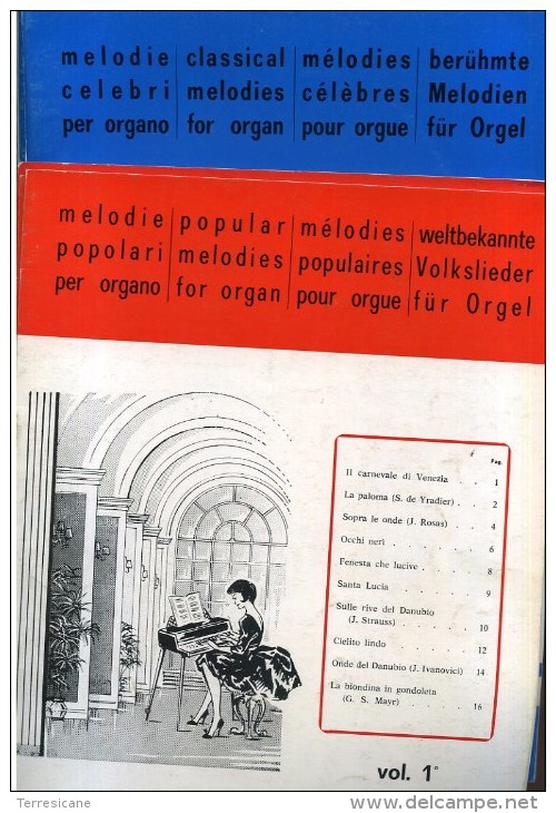 SPARTITI MELODIE POPOLARI CELEBRI PER ORGANO METODO BERBEN PREZZO AL VOLUME E1 - Altri & Non Classificati