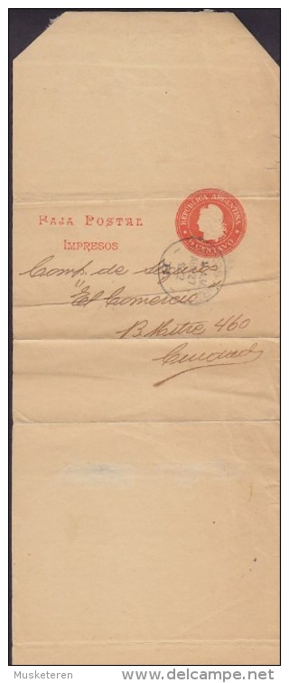 Argentina Postal Stationery Ganzsache Entero Impresos Wrapper Streifband Bande Journal 1 Cent. BUENOS AIRES 1902 2 Scans - Postwaardestukken
