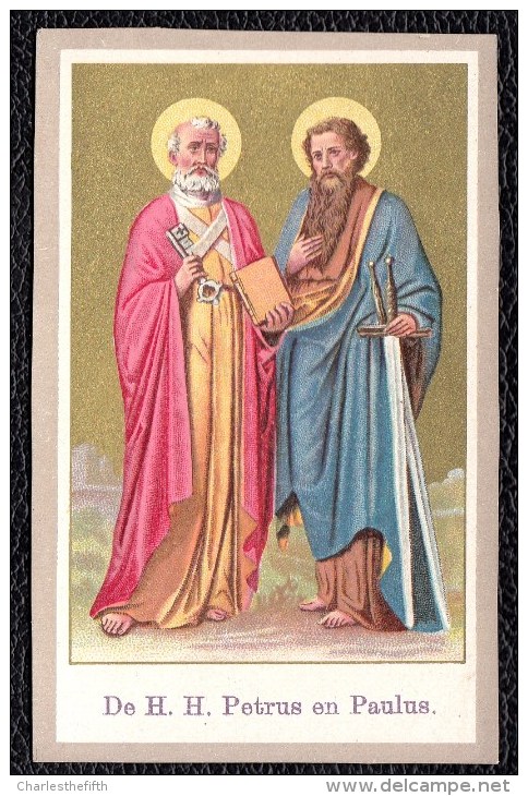 SANTINO - IMAGE PIEUSE - CHROMOLITHO DOREE  * PETRUS & PAULUS * - Santini