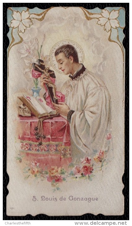 SANTINO - IMAGE PIEUSE - CHROMOLITHO DOREE  * S. LOUIS DE GONZAGUE * - Devotion Images